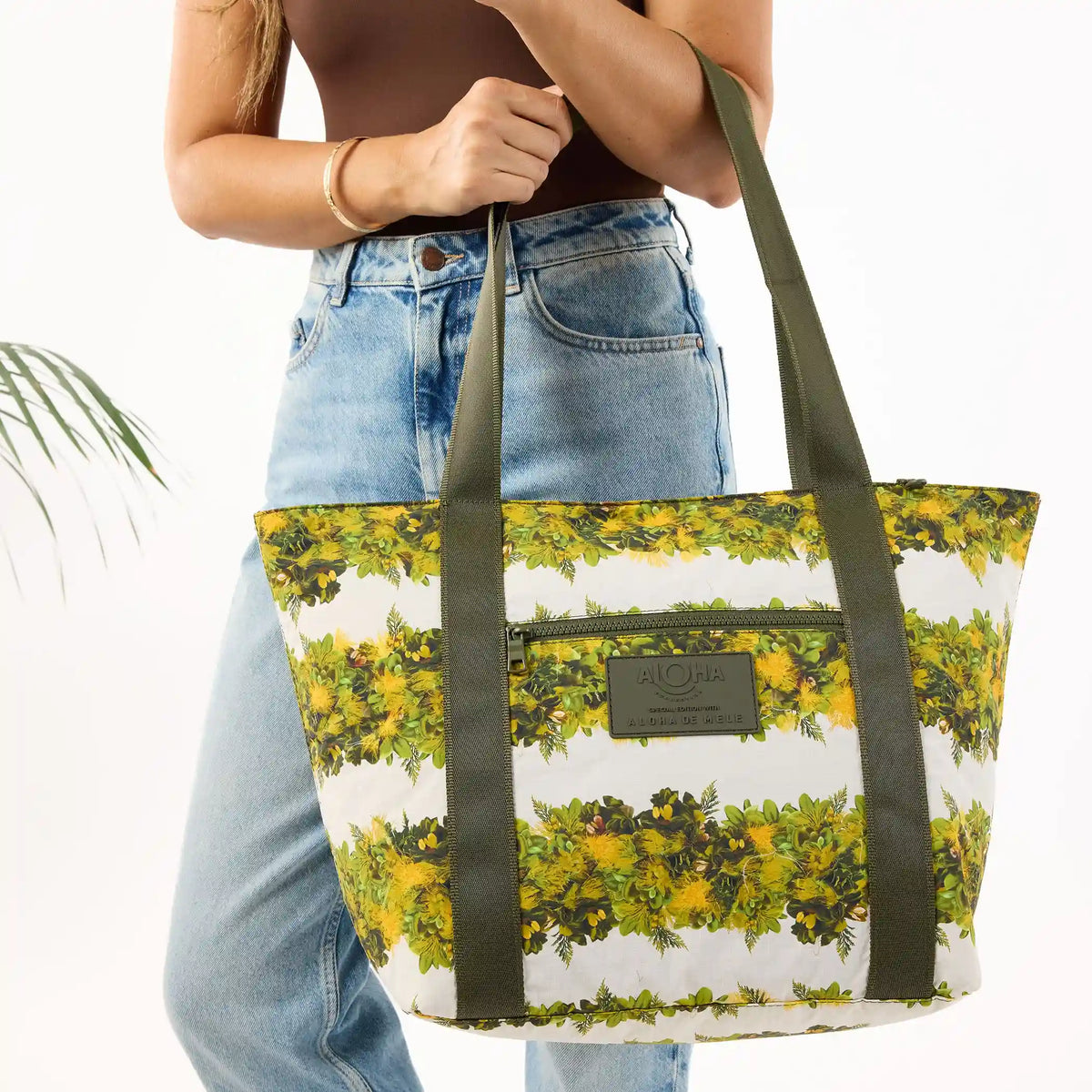 Keep It Light Zipper Tote | Lei Lehua Mamo by Aloha De Mele - Lehua Lei